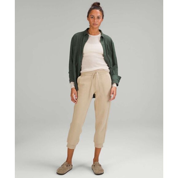 Lululemon Scuba High-Rise Cropped Jogger | Size 4  Trench (Tan) -Like New - Picture 1 of 12